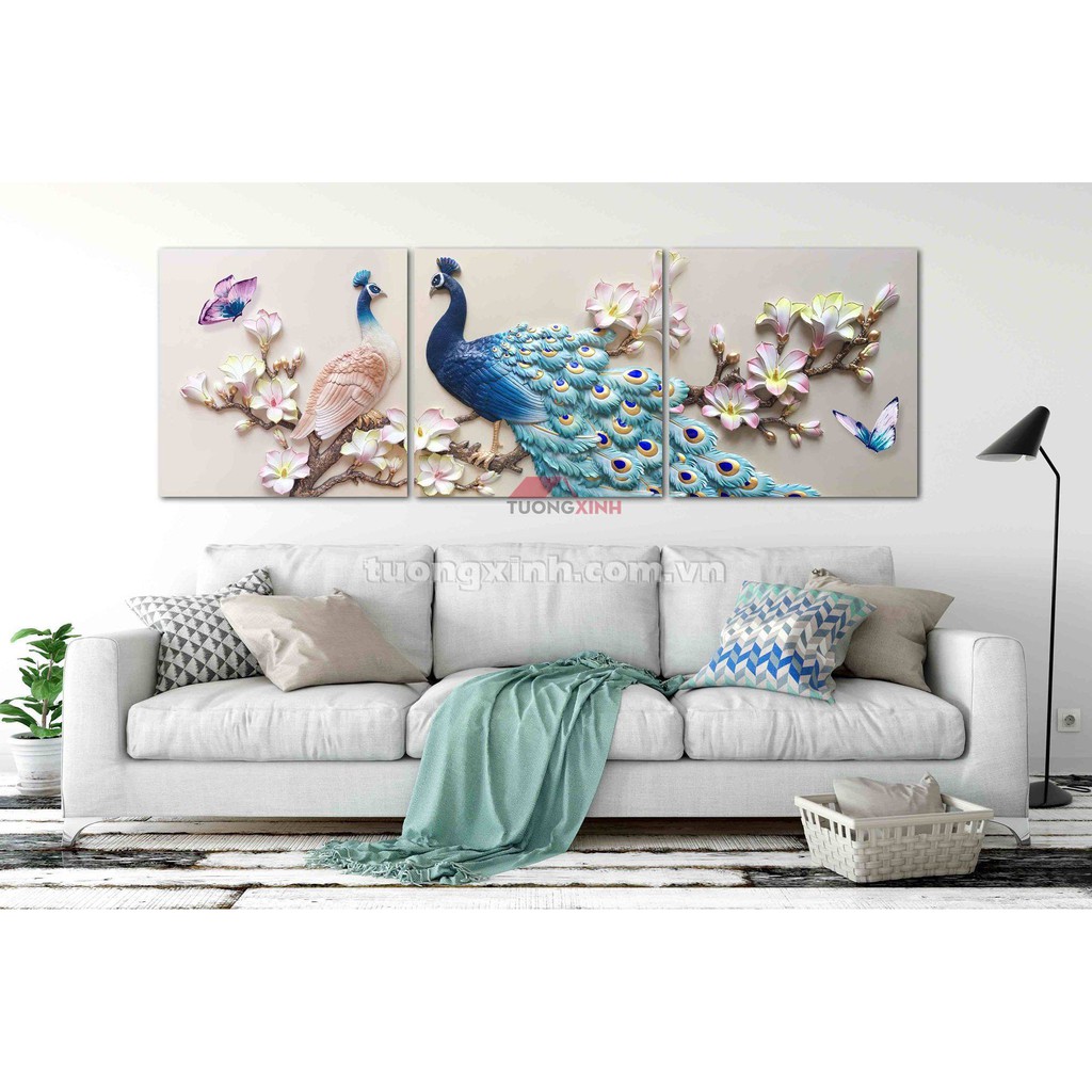 壁画 孔雀 Tuong Xinh
