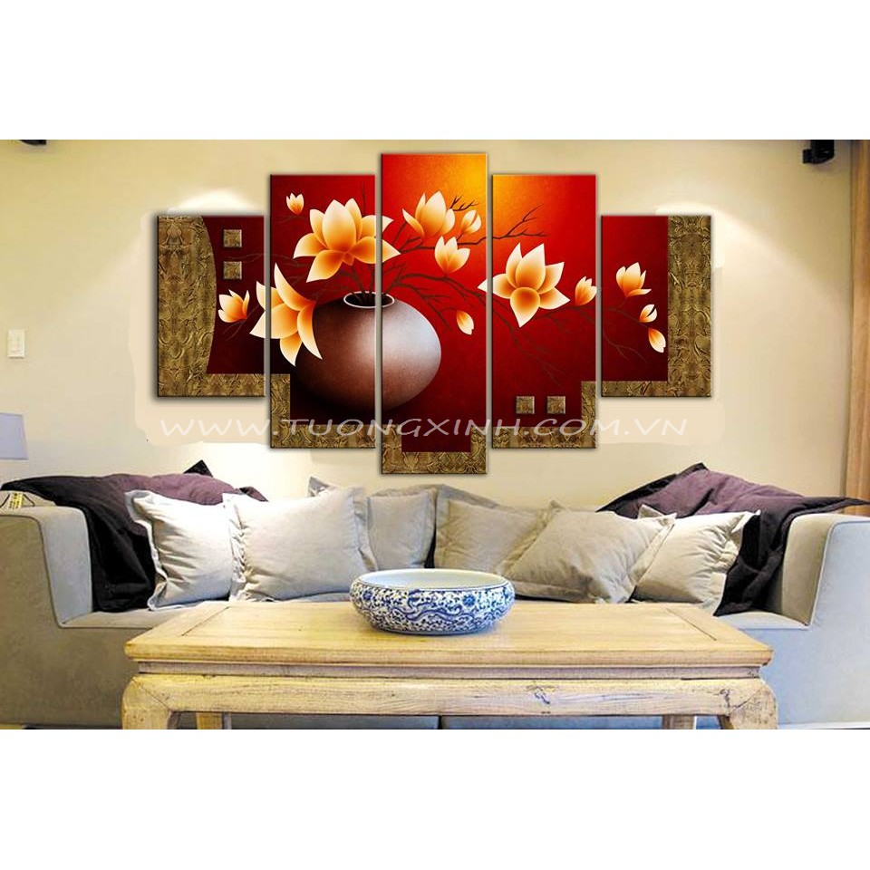 壁画 マグノリアの花 花瓶 TT0168 Tuong Xinh