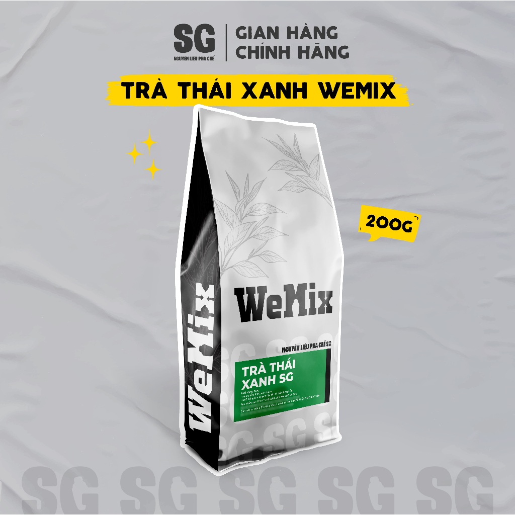 Wemix タイ緑茶 | 200g袋 |香り豊かな香りのお茶 | SGを混合するための材料