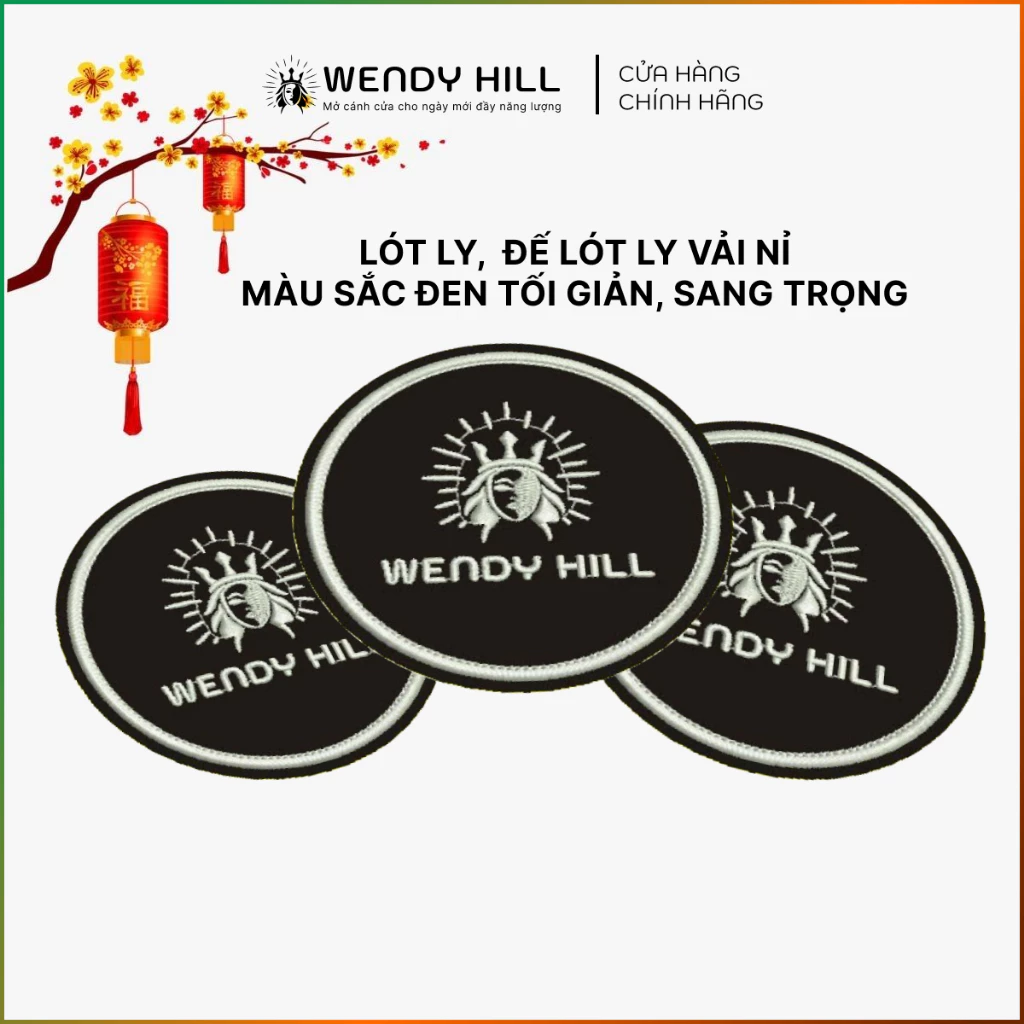 Wendy Hill フェルト製コースター | 吸水・滑り止め・テーブル保護