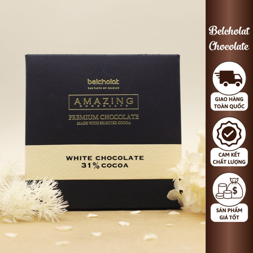 ホワイトチョコレートバー 31%カカオ 80g Belcholat