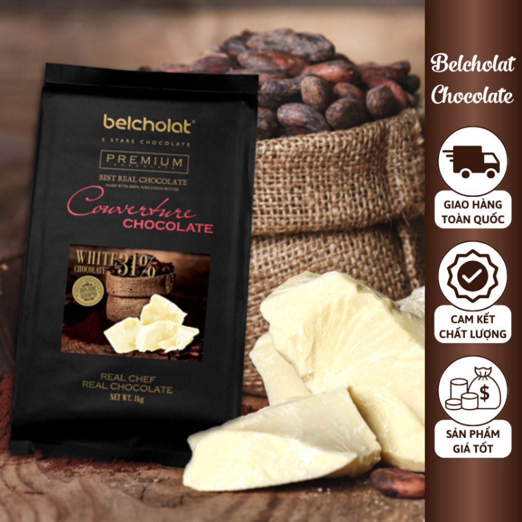 クーベルチュール ホワイトチョコレート 31%カカオ 500g/1kg Belcholat