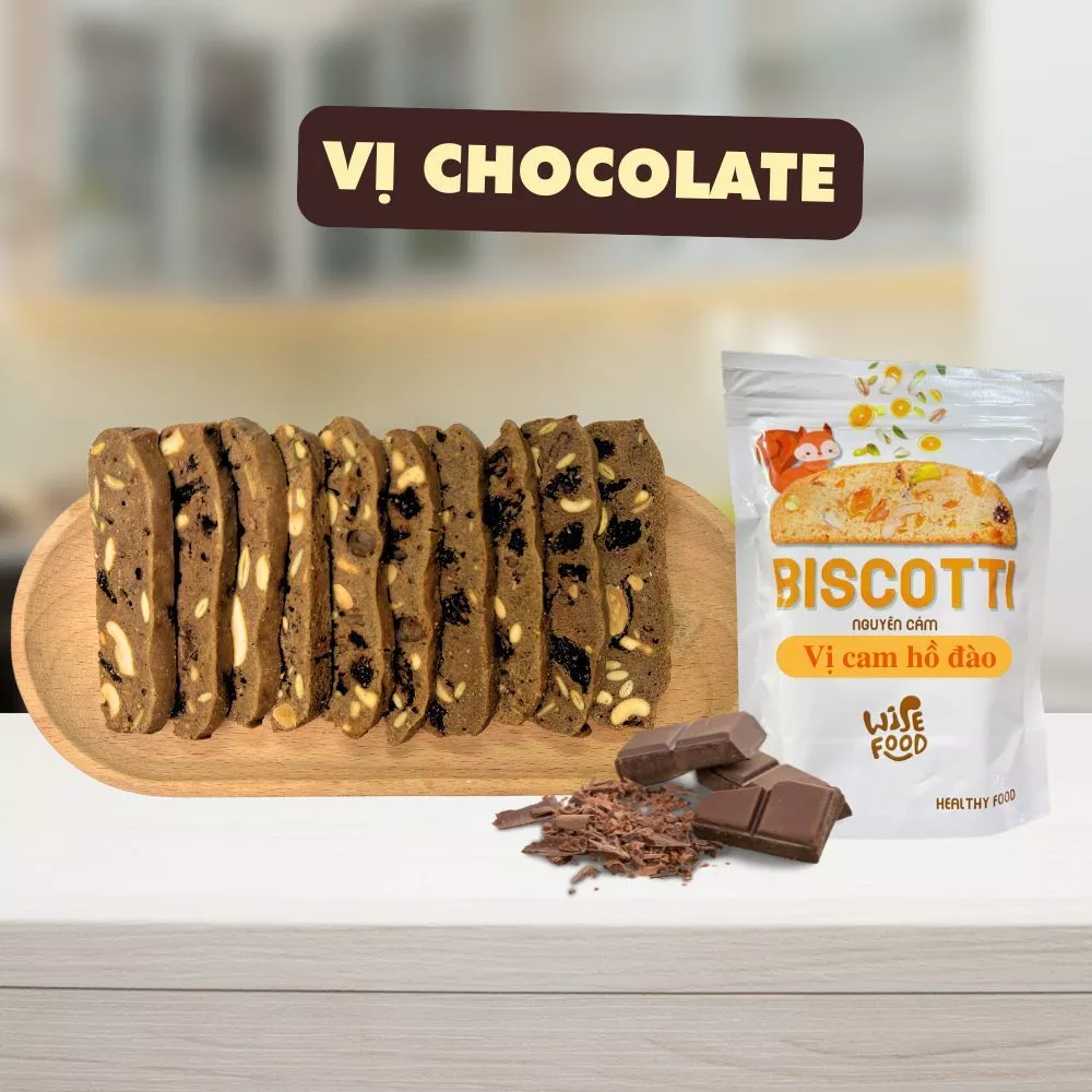 WISE FOOD 全粒粉ビスコッティ 4種アソート 180g (チョコ味含む) - ダイエットサポートヘルシービスケット