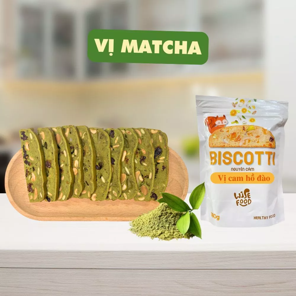 WISE FOOD 全粒粉抹茶ビスコッティ 180g | ダイエットサポート高食物繊維ヘルシースナック