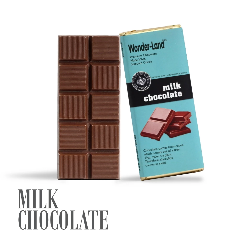 ワンダーランド ミルクチョコレート (45g) - 軽やかカカオ、まろやかミルク、なめらか後味