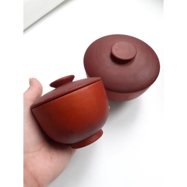 蓋付きの木製茶碗