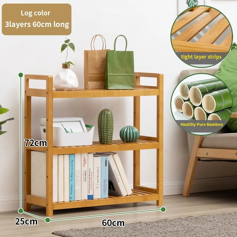 Woodland 3段 スラット式多機能水切りキッチンラック (60x25x72cm) - いつも清潔、衛生的