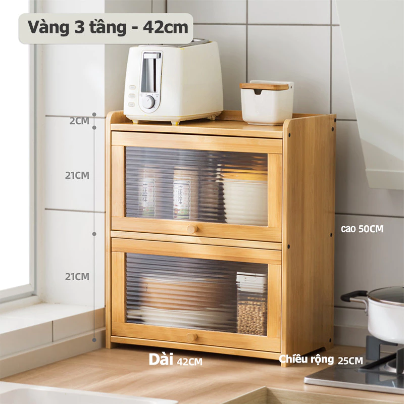 ウッドランド ミニキッチンカウンター収納棚 A 42x25x50cm