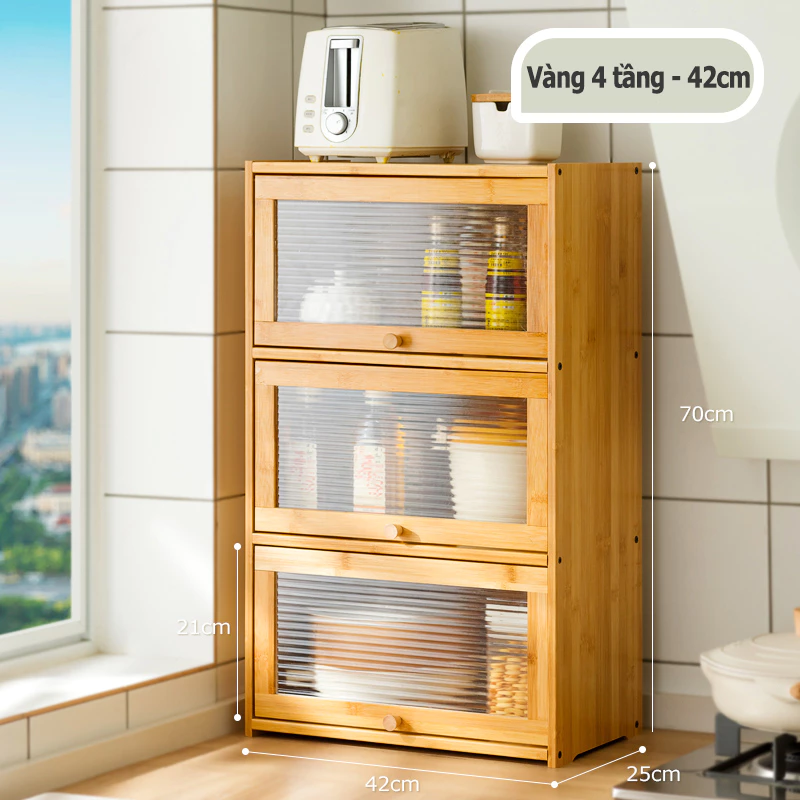 Woodland ミニキッチンカウンター収納棚 A 42x25x70cm