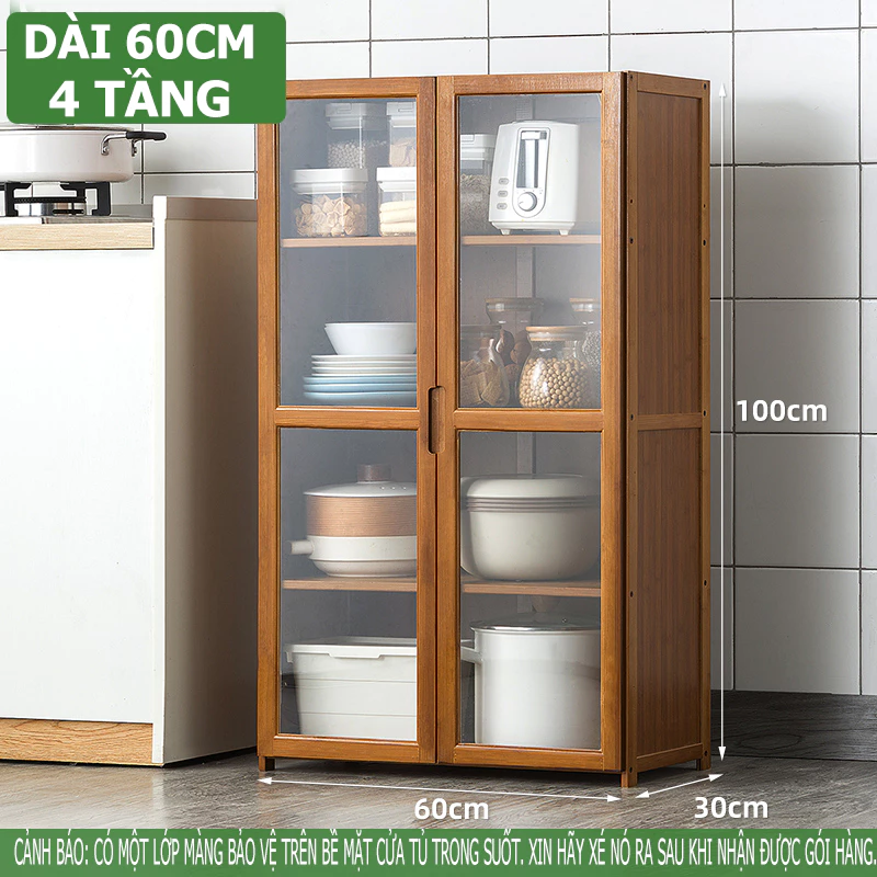 Woodland多機能キッチン収納キャビネット – シンプルで便利な食器棚・ティーラック