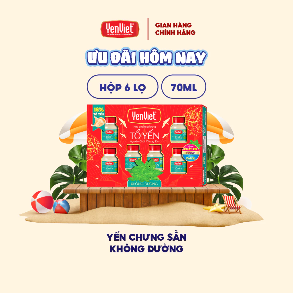 イエンベト 高級つばめの巣ドリンク ギフトセット - 純粋つばめの巣15-18%配合 70mlボトル (紙袋・ギフトボックス付き)