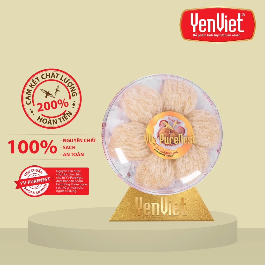 Yen Viet 特級精製燕の巣 30g箱 - 白清燕 天然ツバメの巣 99%洗浄済み 繊維比率17%