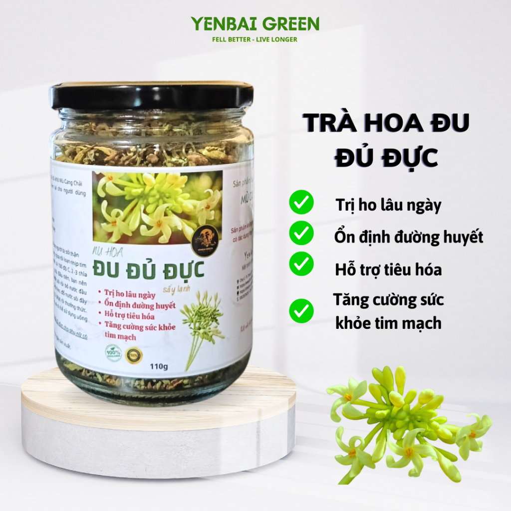 YENBAIGREEN 高級冷凍乾燥パパイヤの雄花 風味と栄養素を守った高品質な製品 50g YENBAIGREEN