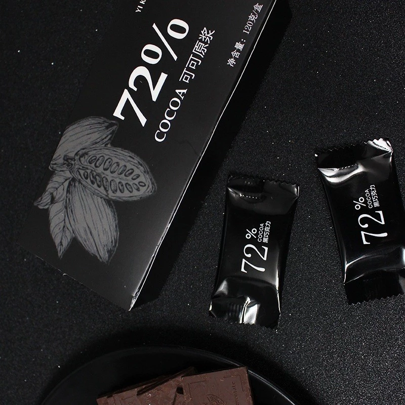 YIKANONG 72% 無糖純粋ダークチョコレート 120g（ビター、ダイエット向け）