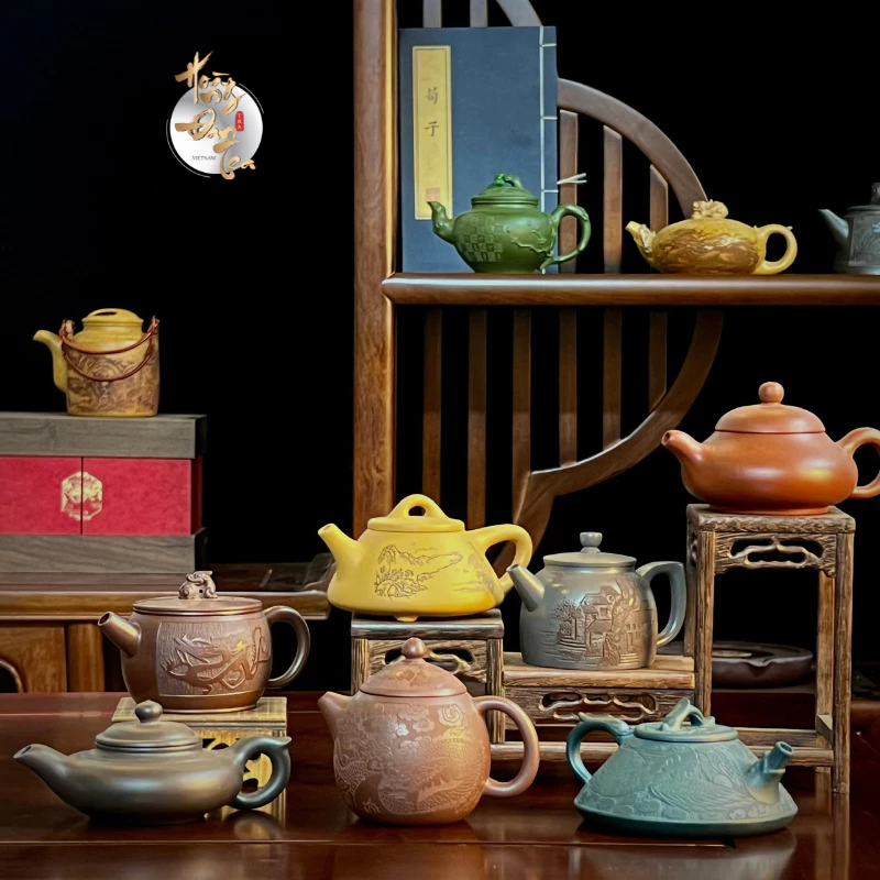 宜興紫砂壺 [HOÀNG ĐAN TEA] 手作り高級茶器セット 茶道用 認定書付き