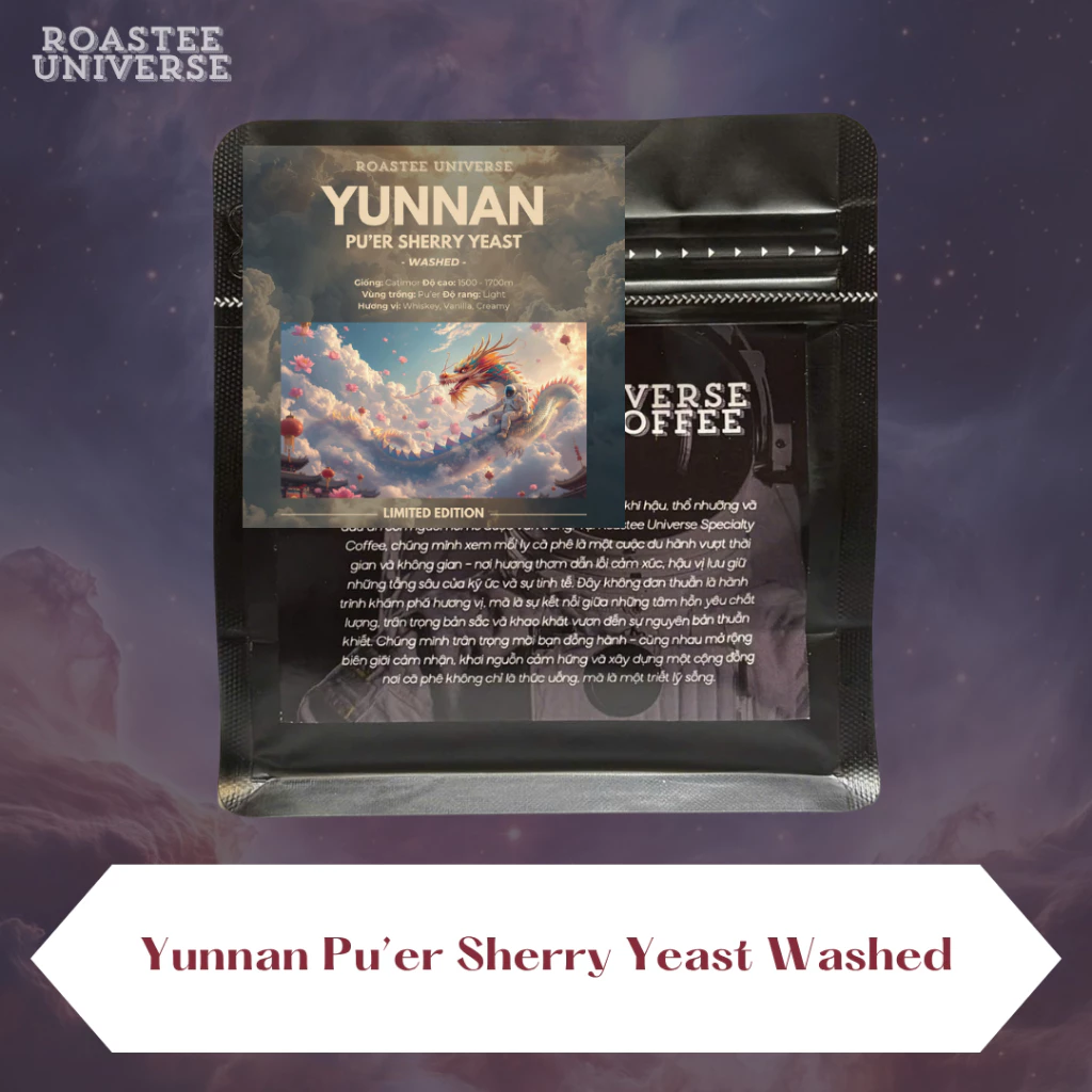 雲南プーアル シェリー酵母ウォッシュド スペシャルティコーヒー豆 100g（ハンドドリップ推奨）