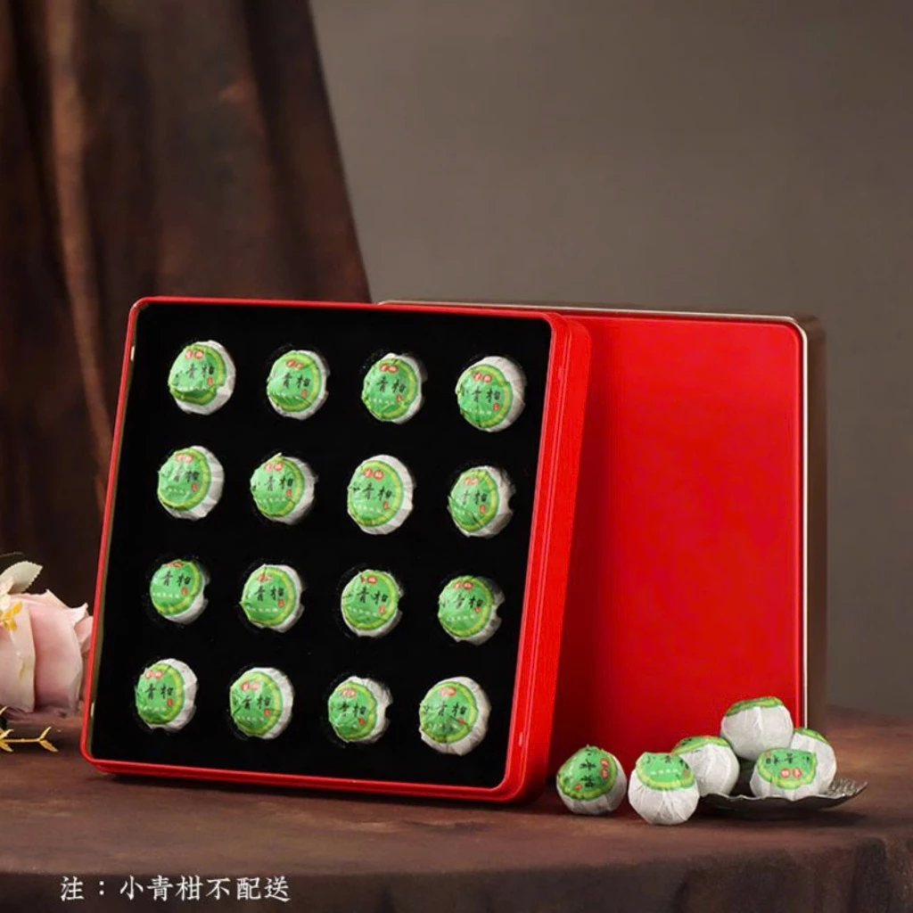 雲南プーアル小青柑シャンスエ古樹茶 16個入り茶缶 - 上皇茶 高級ギフト