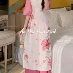 ベトナム衣装 アオザイ シルク生地 2023年モデル Ao Dai Dan Linh