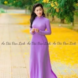 ベトナム衣装 アオザイ 美しく優しい紫色のロングドレス Giian