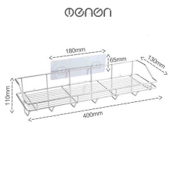 壁掛け用ラック ステンレス鋼 ステッカー付き シャンプー 収納用 INOX 304 OENON