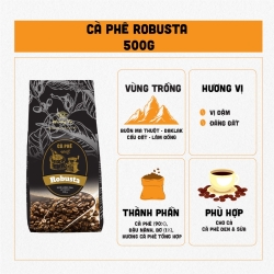 コーヒー豆 ロブスタ ローストコーヒー 500g 豊かな苦味 Phuong Vy Coffee