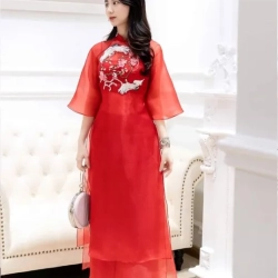 ベトナム衣装 アオザイ 4種のシルクドレス