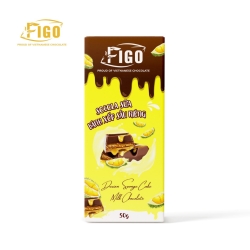 ミルクチョコレートとドリアンクリームのスポンジケーキ 50g FIGO