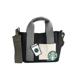 スターバックスのカラーブロックミニトートバッグ（黒）Starbucks Color Block Mini Tote Black