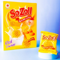 SOZOLL HAI HA 栄養豊富な卵とミルクのケーキ - 300 グラムの箱 - 2 袋のコンボ
