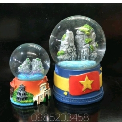 ベトナム雑貨 ガラス製スノードーム