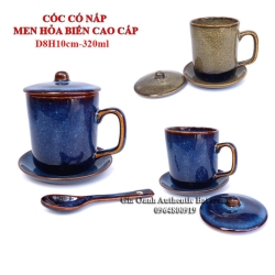 バッチャン焼き(陶器)の茶碗蒸し COC CO NAP MEN HOA BIEN CAO CAP