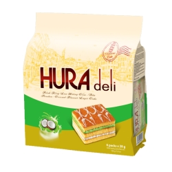 Hura deli ココナッツライスケーキ - 袋 168g (6 個) - Bibica