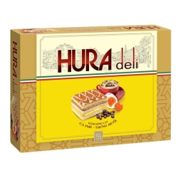 Hura deli Cafe 塩卵スポンジケーキ - 336g 箱 (12 個) - Bibica