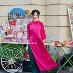 ベトナム衣装 アオザイ モダンスタイルの高級 2023年モデル Ao Dai Dan Linh