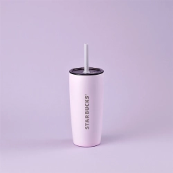 スターバックス タンブラー コールドカップ SS Pink And Purple With Extra Lid 20オンス