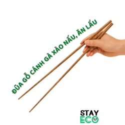 鍋箸 長い木製の箸 炒め料理用 抗菌 STAY ECO