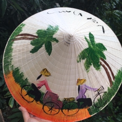 刺繍入りノンラー ベトナム風傘帽子