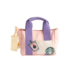 スターバックスのカラーブロックミニトートピンク Starbucks Color Block Mini Tote Pink Bag