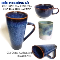 バッチャン焼き(陶器) のコップ ビールなどに OANH GIA AUTHENTIC BAT TRANG