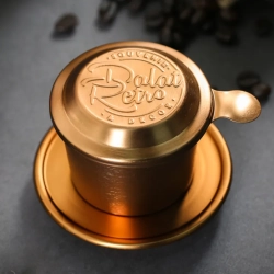 コーヒーフィルター スクラッチアノードアルミニウムモデル ブロンズゴールド色 Dalat Retro