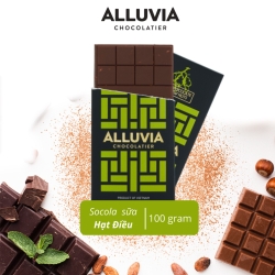 カシューナッツ入りミルクチョコレート 100g Alluvia Chocolate