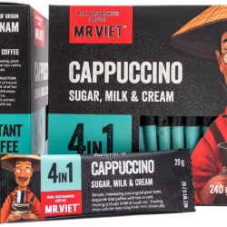 Mr.Viet インスタントコーヒー カプチーノ 10箱(1箱 12袋*20g) 4in1(カプチーノ、砂糖、ミルク、クリーム)