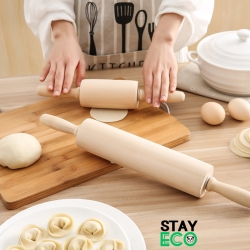 木製麺棒 回転軸付き パン用 食品衛生面で安全 調理器具 STAY ECO