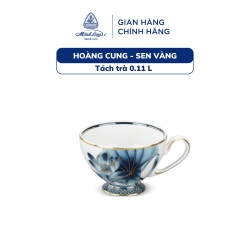 磁器ティーカップ 0.11L 花柄 Hoang Cung - Sen Vang Minh Long