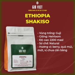 Shakiso エチオピアコーヒー - スペシャルティコーヒー - 250gr パッケージ - Gio Viet Coffee Roaster - エスプレッソ用ピューレパウダー