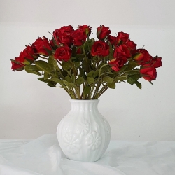 バッチャン焼き(陶器) の花瓶 つや消し 白色