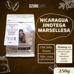 ニカラグア ヒノテガ コーヒー - マルセレサ品種 - 蜂蜜前処理 - 250g パック - ズンカプ スペシャルティ コーヒー - 浅煎り - 粉砕