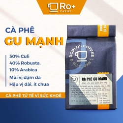 Gu Manh Pure Coffee Roasted with Moc - マシンメイドコーヒー - 苦くて芳醇な味わい、Roplus Coffee - 500gr - 丸ごと豆